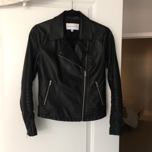 NWOT cupcakes and cashmere black faux leather Jacket